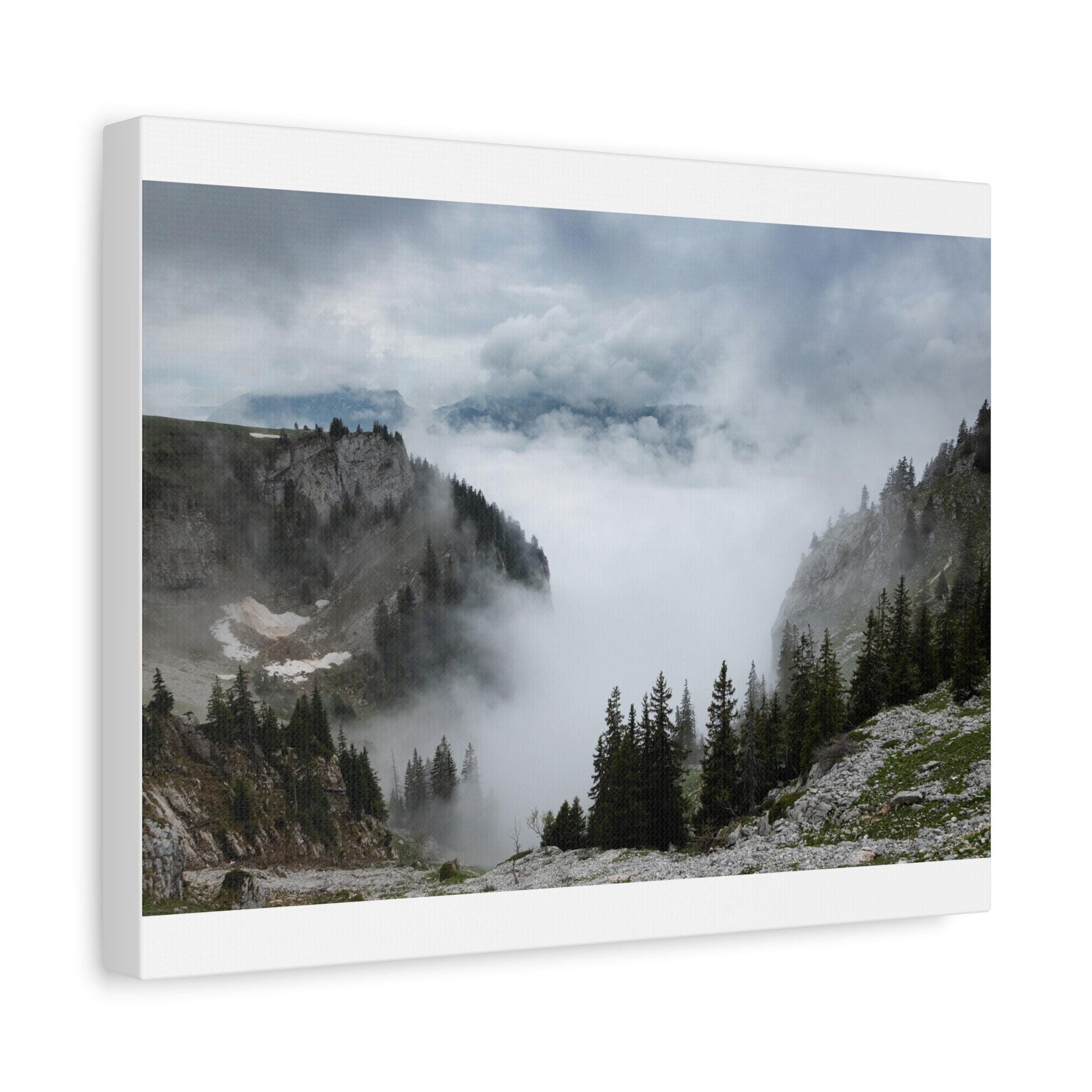 Matte Canvas Wall Art - "Misty Mountain"