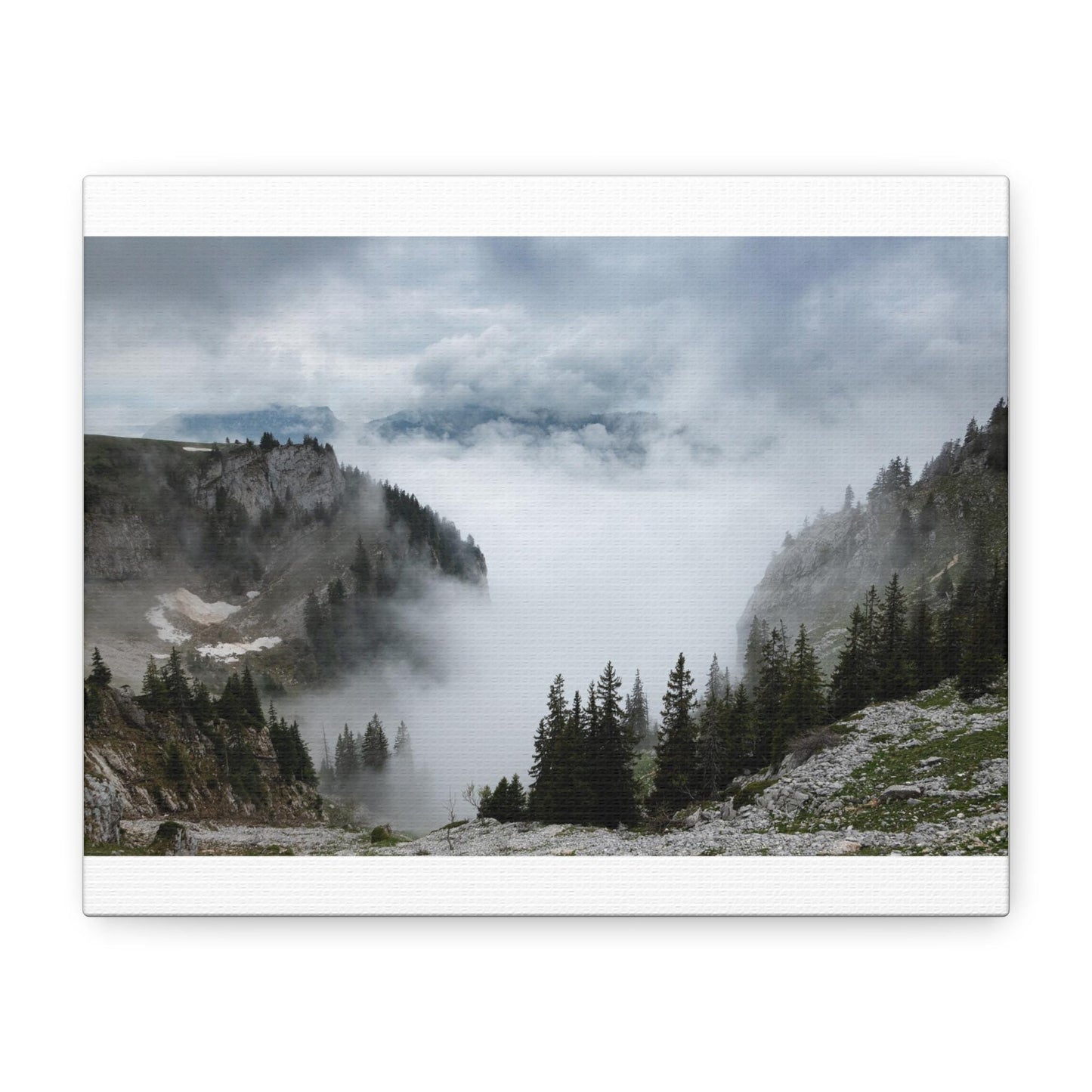 Matte Canvas Wall Art - "Misty Mountain"